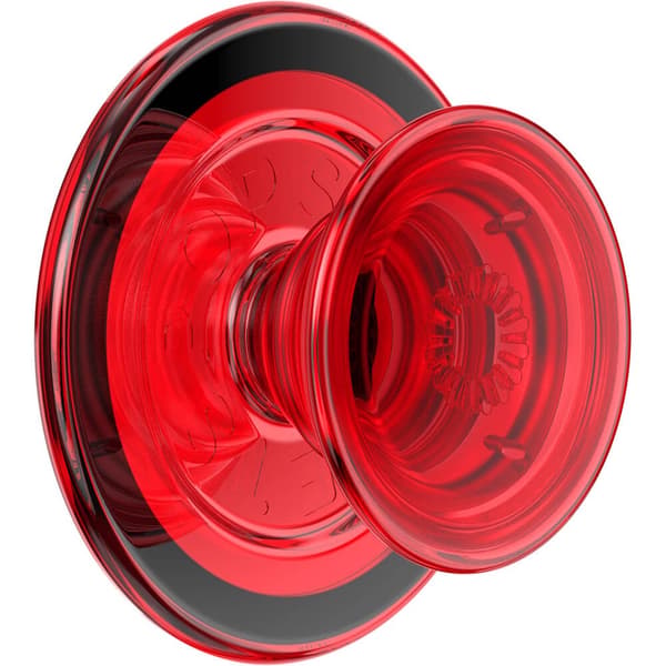 PopGrip för MagSafe, Danger Red Translucent, Magnetiskt Telefonfäste med Adapterring