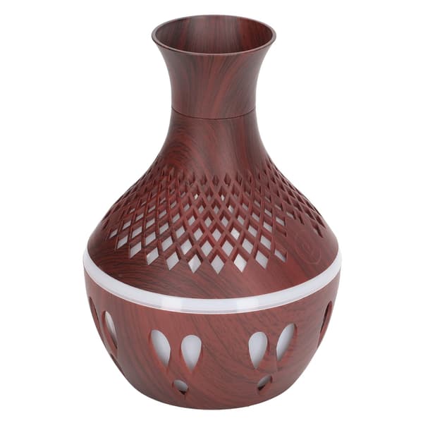 Trækorns Aroma Diffuser, 300ml, Vandfri Automatisk Slukning, USB Luftfugter med Farverigt Lys