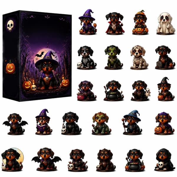 Halloween Spøkelsesvedheng Julekalender, Akryl, 26x18x3cm, Spøkelse 16, Barn