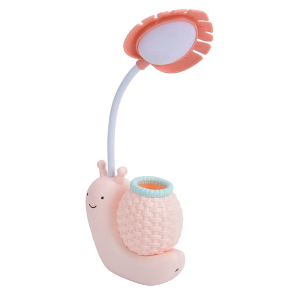 LED Skrivebordslampe, USB-lading, Snegle-dyr Øyebeskyttelse, Justerbar Vinkel, Hvitt Lys