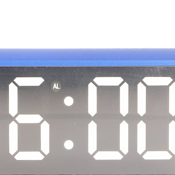 Digital väckarklocka, stor LED-display, vit, stilren skrivbordsklocka för sovrummet
