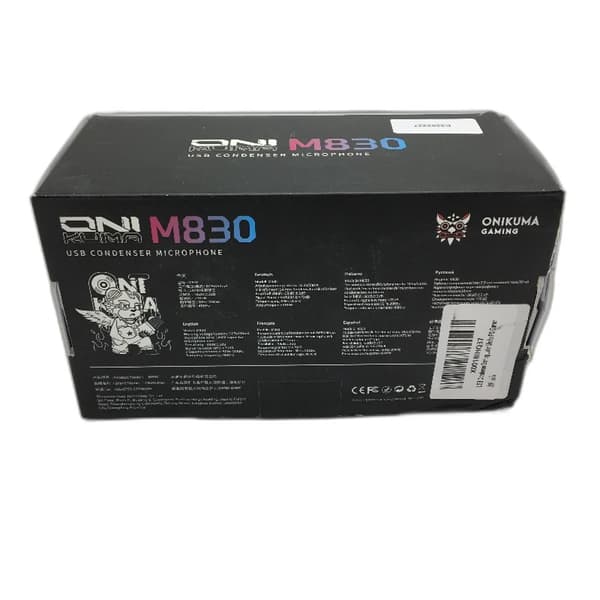 Sort USB kondensatormikrofon til gaming og streaming med mute-knap