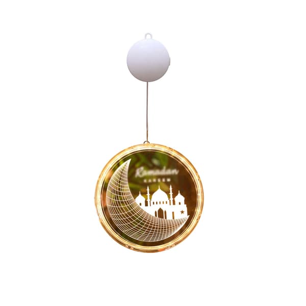 LED Rund Hengende Lykt, Varm Hvit, 24cm, Eid Høytidsdekorasjon