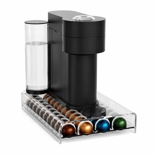 Akryl kaffekapselopbevaringsstativ, sort, til Nespresso, organizer