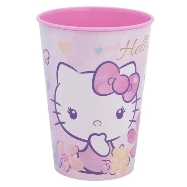 Hello Kitty Plastkopp, 260 ml, BPA-fri, Mikrobølgeovnsikker