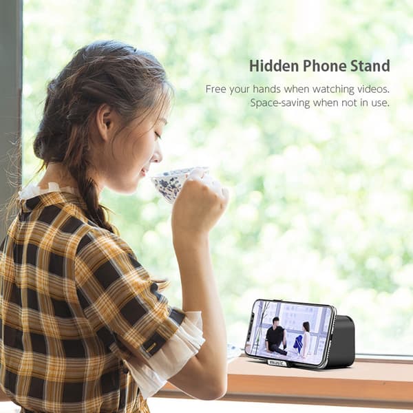 5-i-1 Multifunktionell Väckarklocka, Bluetooth-högtalare, Radio, Telefonhållare, Utomhus
