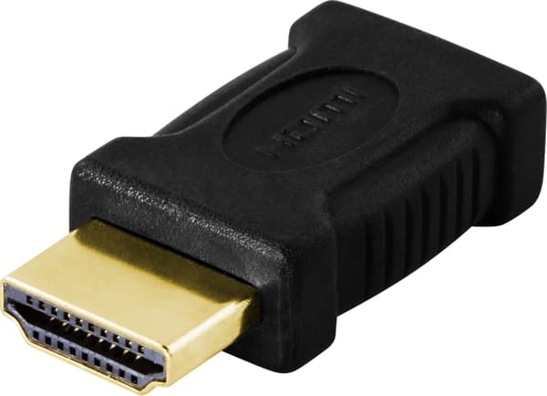 Mini HDMI–HDMI-sovitin, naaras–uros, 19-nastainen, kullattu
