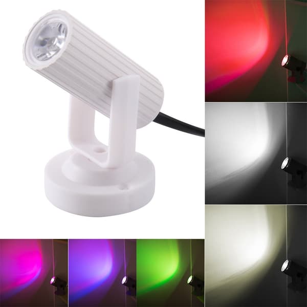 LED Mini Spotlight, Svart, Scenelys for KTV Bar, Disco Flash Light