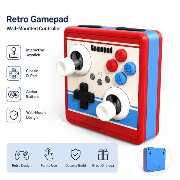 3D-printad retro arkadströmbrytarpanel, typ 86, gamepad-strömbrytare, modifierad joystick, dekorationsleksak