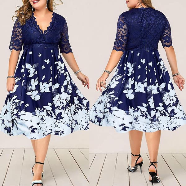 Line Plus -kokoinen mekko Vem Lace BLACK 3XL
