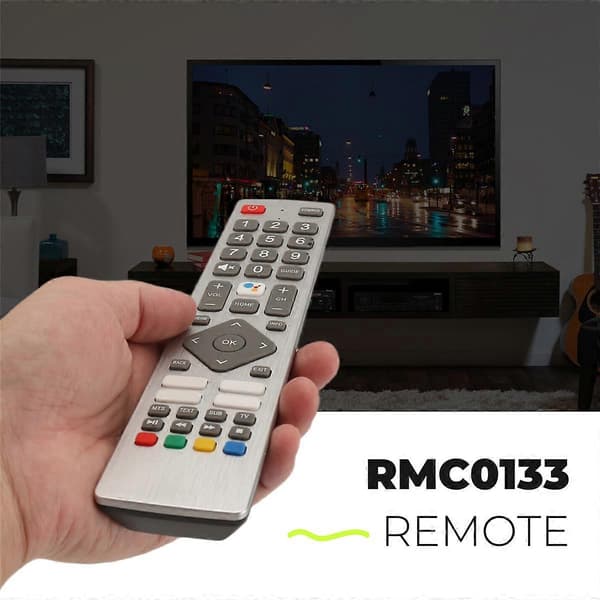 RMC0133 Fjernkontroll Erstatning for Sharp TV Fjernkontroll Gratis Oppsett Silver