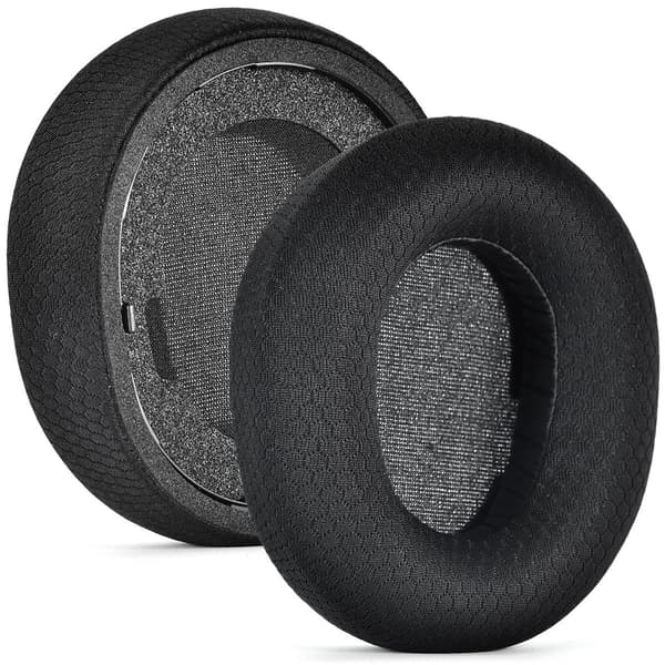 Øreputer kompatible med SteelSeries Arctis Nova Pro, svart, pustende netting, minneskum