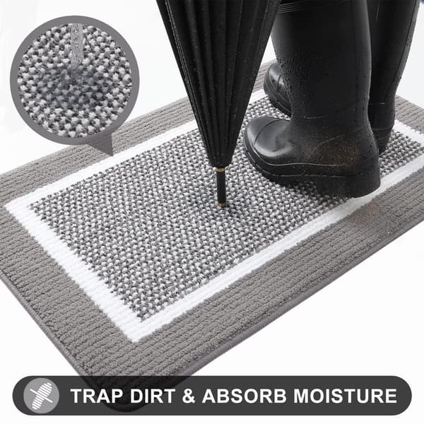 Innvendige dørmatter, absorberende smussfanger, sklisikker lav profil 80x120cm light gray