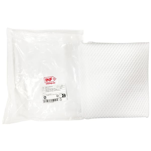 Hvite vaskeposer i netting med glidelås, 5-delt sett for delikate plagg, polyester