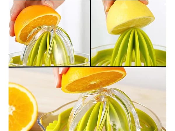 Manuel citruspresser, grøn, 400 ml, plast citronpresser til frisk juice