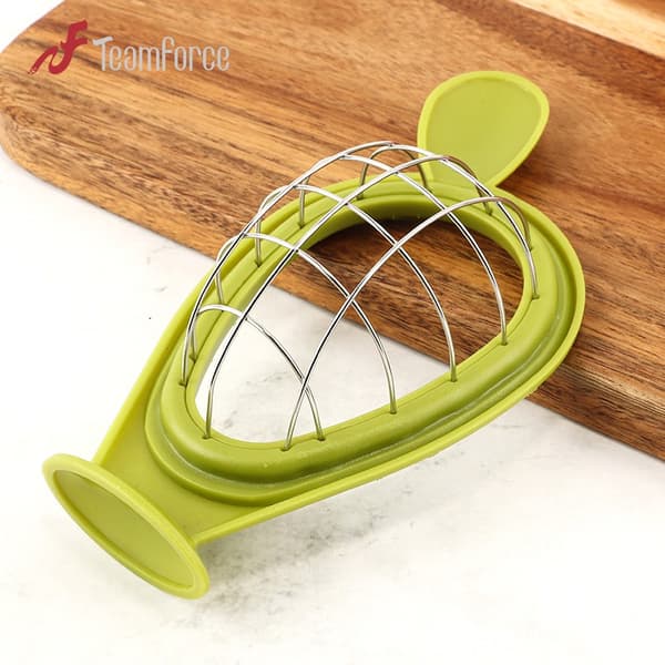 Avocado Slicer, Kiwi Frugtskærer, 304 Rustfrit Stål, Avocado Grøn, Multifunktionel Køkkengadget