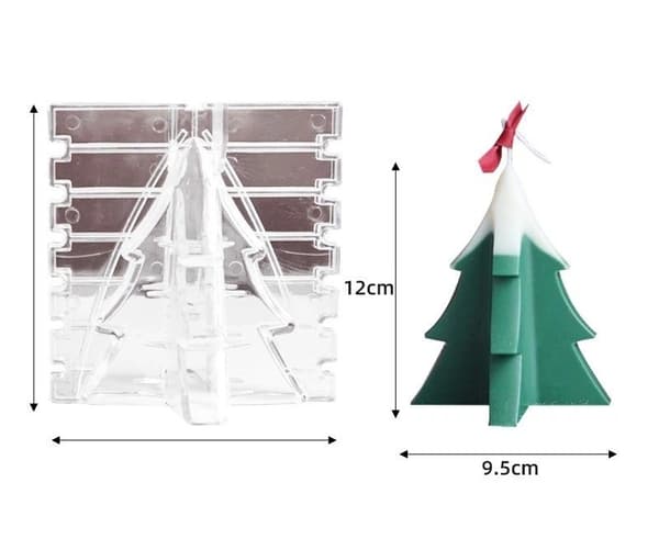 Juletrelysform, DIY Silikonsåpeform, Håndlaget Dekor