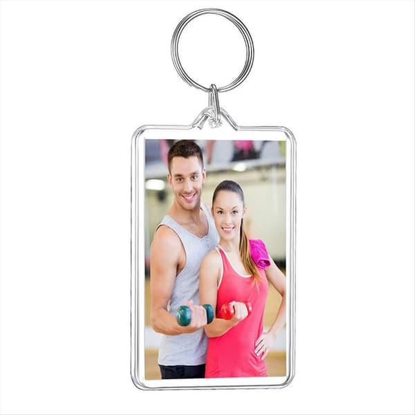 Fotoram Nyckelringar, Transparent, 8-pack, Plast, DIY Bild Nyckelring Hänge, Present till Nycklar & Väskor