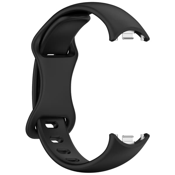 Silikone urrem til Xiaomi Mi Band 9/8, sort, blød behagelig erstatningsrem