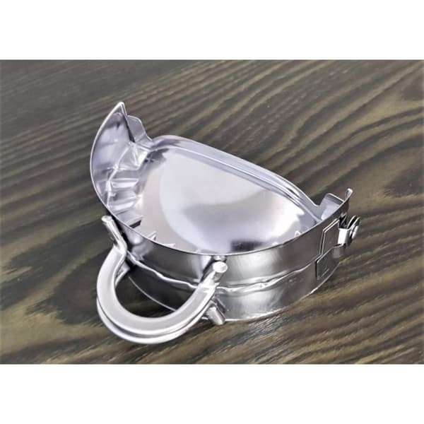 Dumplingmaker i rustfritt stål, 10 cm, Raviolipresse, Pierogi-form, Tåler oppvaskmaskin