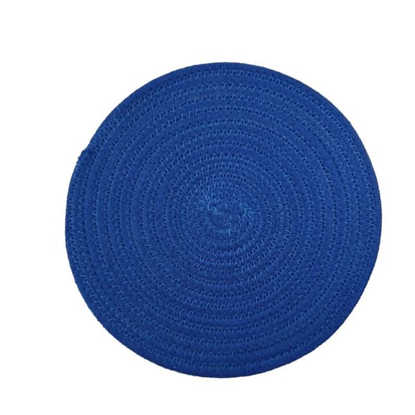 Vevde isolerte spisebrikker, enkle multifunksjonelle runde underlag til husholdningsbruk royal blue-Diameter 17.8