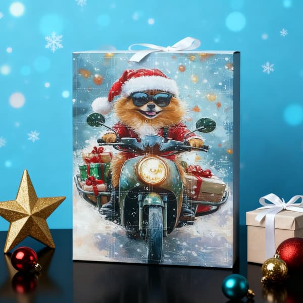 Julkalender 24 dagar, 2D akrylornament för hundälskare, juldekoration