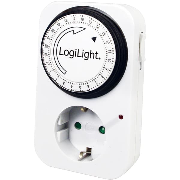 Mekanisk Timer 24H, 16A 230V, 15-minutersintervall, På/Av-brytare, Inomhus