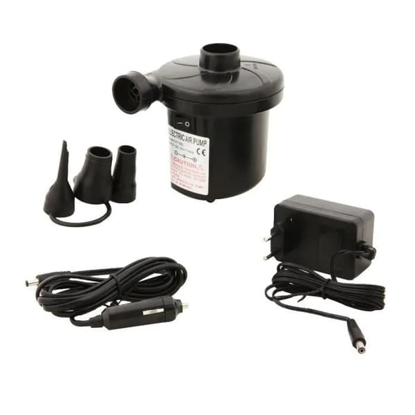 Elektrisk oppblåser og tømmer, 220V og 12V, høy effekt, svart, for hjem og bil