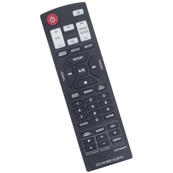 AKB74955301 Fjernkontroll Erstatning for Mini Hi-Fi System CM9960 CMS9960F CM9760 CMS9760F CM8360 Black