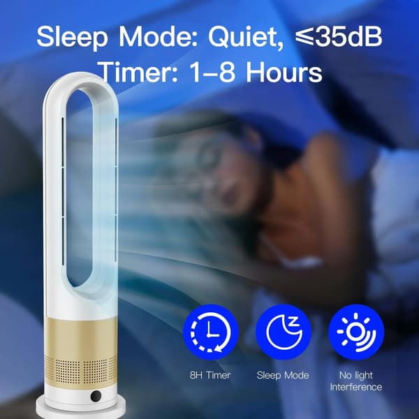 26,5 tommer tårnventilator, varme- og kølekombination, 80° oscillation