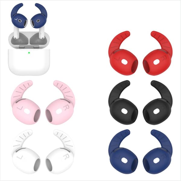Ørepropper kompatible med Apple AirPods 4. generation, støvtætte silikoneovertræk, svedafvisende, sort