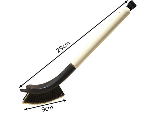 2-i-1 Rengöringsborste för Spår, Fogar & Kanter, Springskrapa, Hårda Borst, 29cm