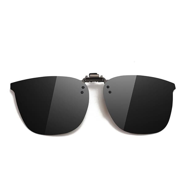 Polariserede Clip-On Solbriller UV400 til Brillebrugere, Sort+Grå, Kørsel Black+Grey