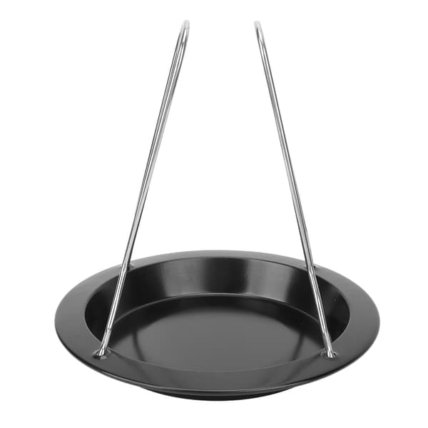 Vertikal stegepande i rustfrit stål med rist, bærbar til udendørs camping BBQ