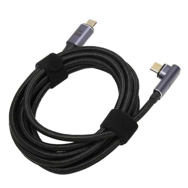 USB C til USB C-kabel Multifunksjon 8K 60Hz Høyhastighets 20 Gbps PD 100W Hurtiglading USB 4.0 Magnetisk Datakabel 78,7 tommer Medium Albue 2025