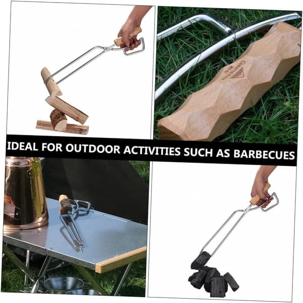 Grilltang i rustfrit stål, holdbar til udendørs grillning og camping