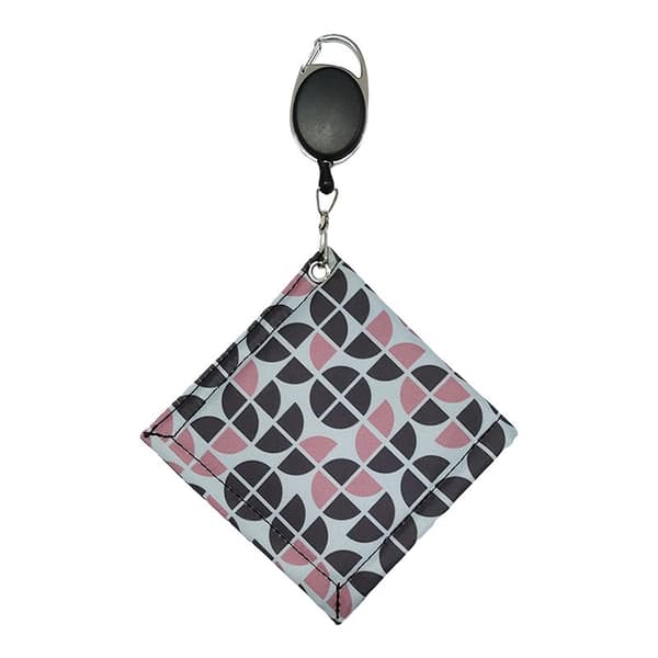 Mikrofiber Golftowel med Karabinhage, Pink, Kompakt, Letvægts, til Køller & Bolde
