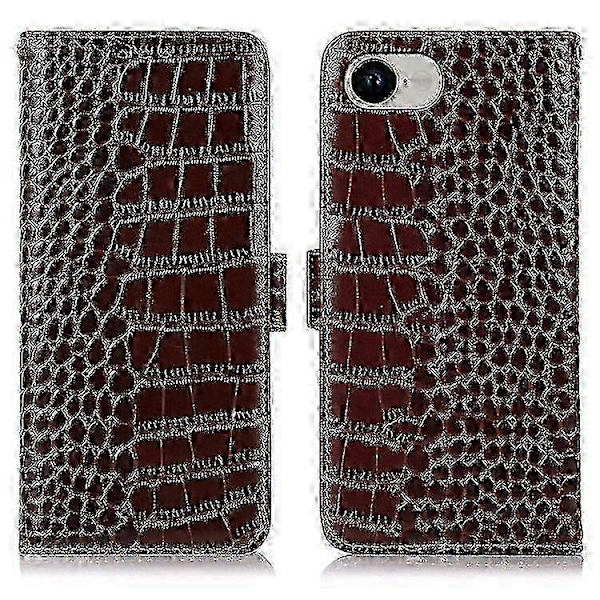 Plånboksfodral i äkta koläder för iPhone 16e Brown