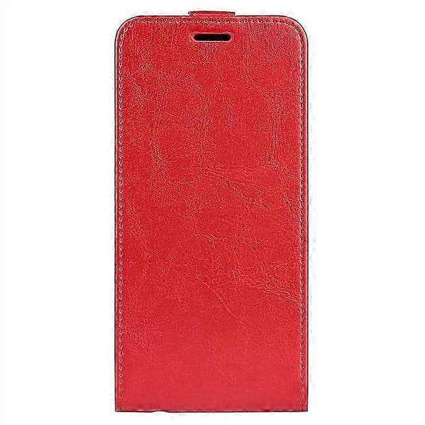 Kompatibelt skal för Xiaomi Redmi Note 14 Pro+ 5G med kortfack, vertikalt flip-läderfodral Red