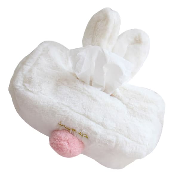 Mjuk pappersboxhållare, vit, rektangulär 26x10x10 cm, modern inredning för hem och kontor