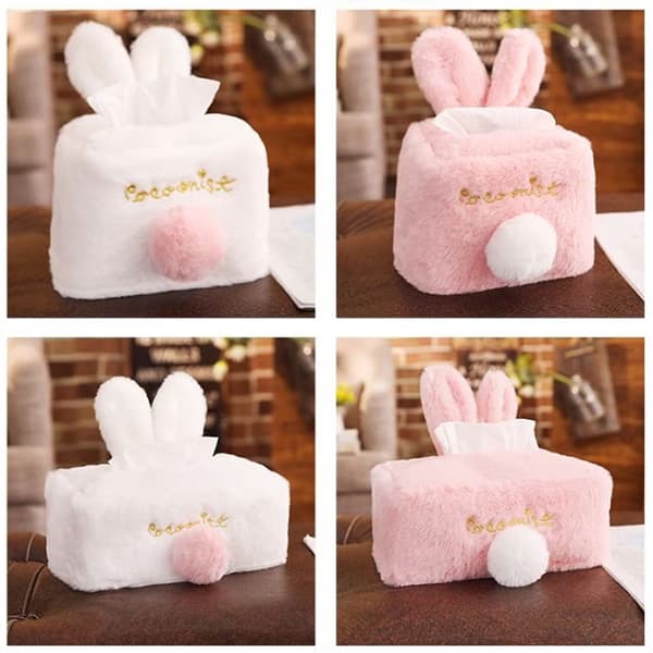 Mjuk pappersboxhållare, vit, rektangulär 26x10x10 cm, modern inredning för hem och kontor