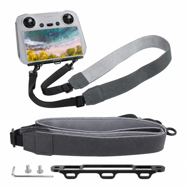 Sunnylife Lanyardholder til DJI RC Controller, Aluminium, Justerbar 62,5-80 cm, Sort