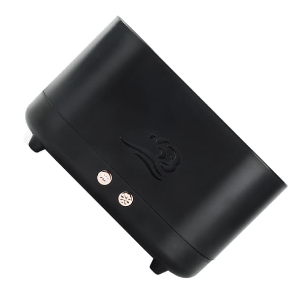 Flamme Aroma Diffuser, Svart, Automatisk Avstenging, Fargerikt Pustelys, Stillegående Luftfukter