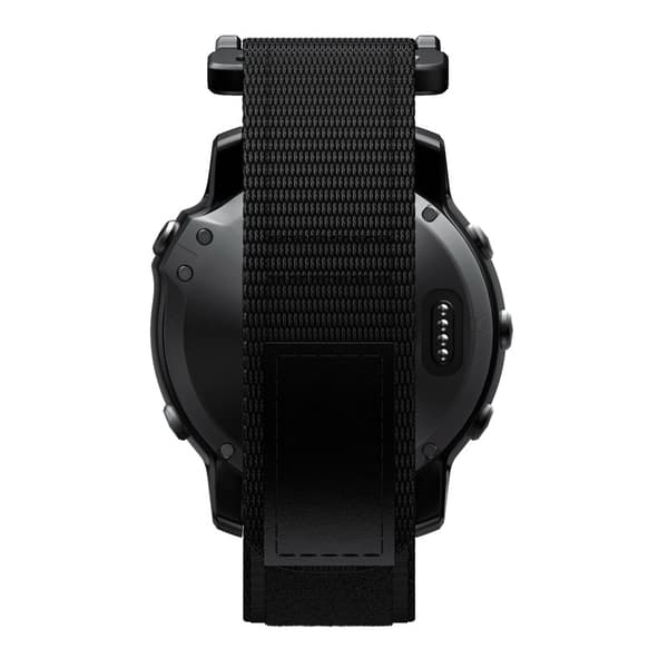 22 mm nylonurrem til Garmin Fenix 5/6/7 Forerunner Approach, sort Black