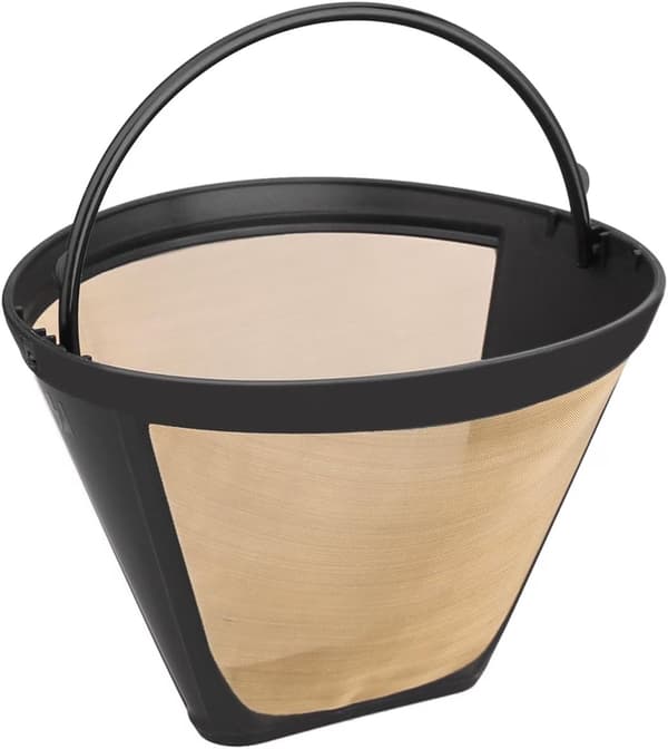 Gjenbrukbart #4 kaffefilter, permanent metall, kompatibelt med Ninja CFP301 CFP201, 10-12 kopper