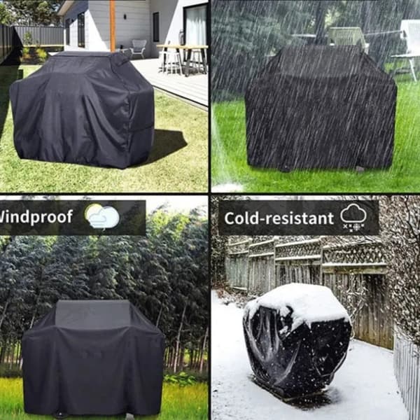 Vattentätt BBQ Grillöverdrag 150x100x125 cm, Kraftig Polyester, Vindtät Dragsko, Utomhus