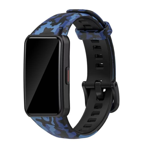 Urrem kompatibel med Huawei Band 6, Honor Band 6/7, TPU, Sort+Blå