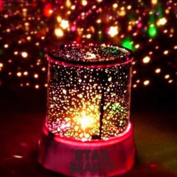 Stjernehimmel Natlampe, Pink, Stjerneprojektor, Soveværelsesindretning, USB, Blødt Lys