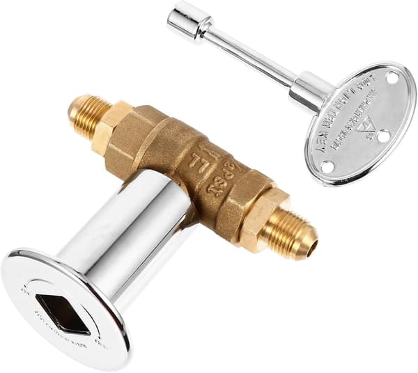 1/2\" Kobber Gasreguleringsventil med Nøgle & Flange NPT til Grill & Pejs Grilltilbehør