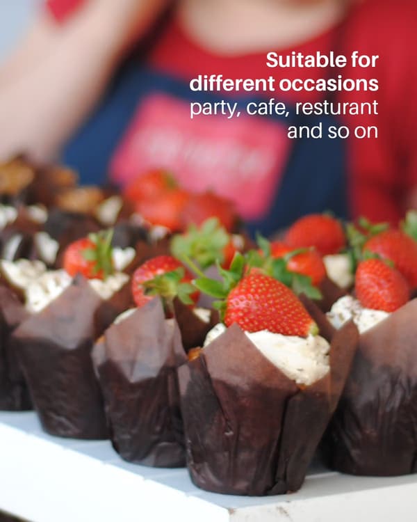 Tulipan Muffinsforme 250 Stk., Fedtafvisende Cupcake Wrappers, 3 Farver, til Bryllup & Fødselsdag